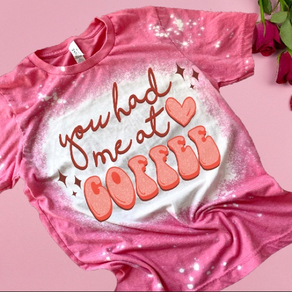 coffee bleached tshirt - Picture 1 of 1